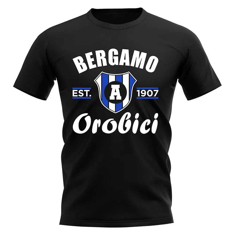 ATALANTA GEVESTIGDE VOETBAL TSHIRT (ZWART)