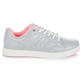Ax Boxing Grijze damessneakers grijs roze