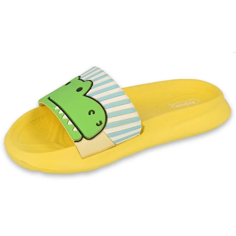 BEFADO FOAM KINDERPANTOFFELS  GEEL 152X003 GROENTE