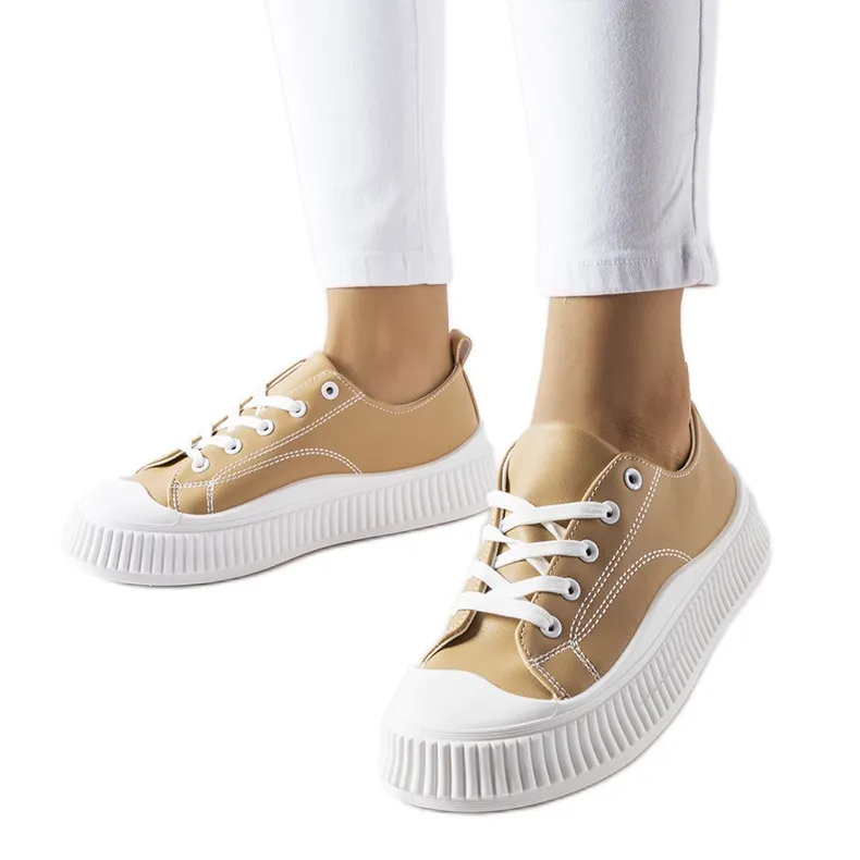 BEIGE ERBEZZOPLATFORMSNEAKERS