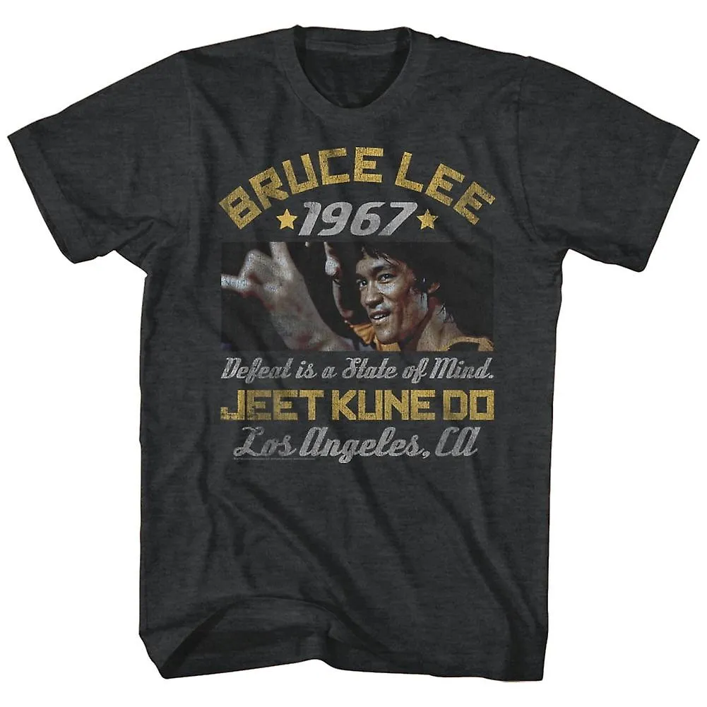 BRUCE LEE BOX SMIRK ZWART HEATHER TSHIRT