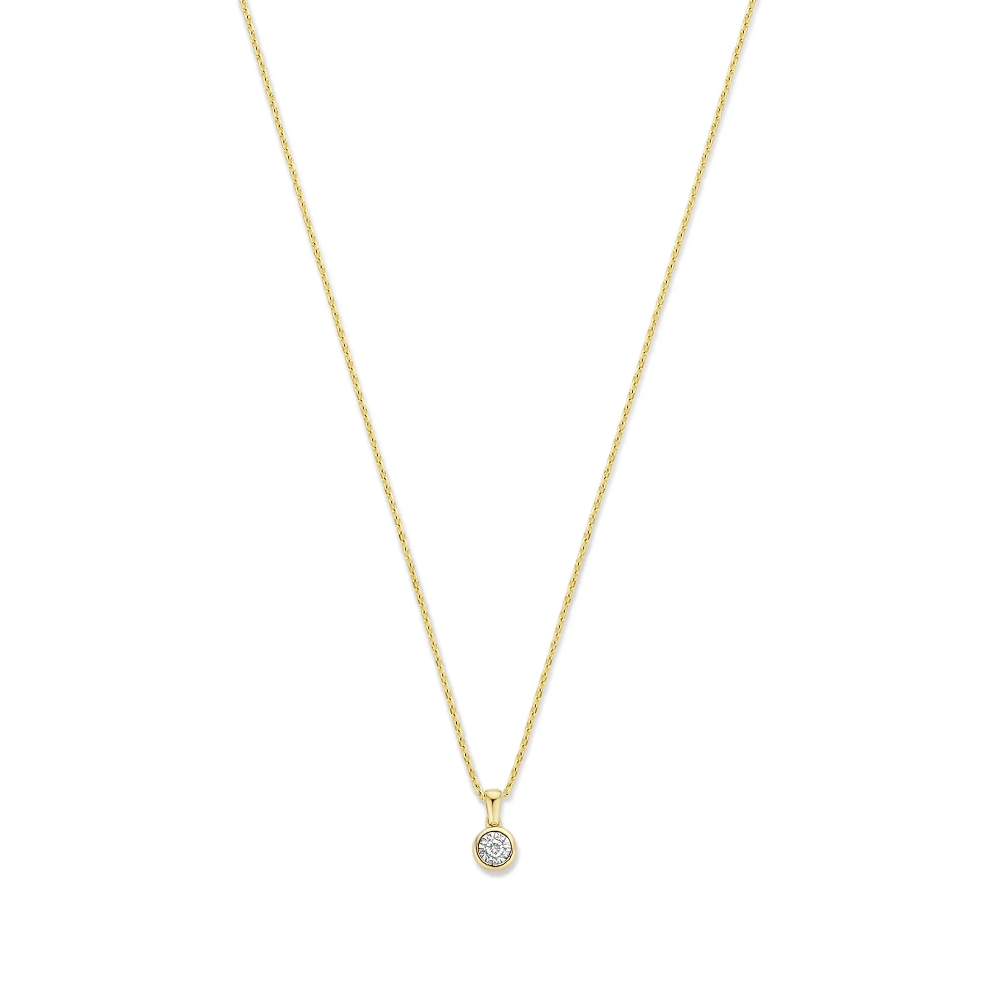 De la Paix Inaya 14 karaat gouden collier met diamant 0.03 karaat
