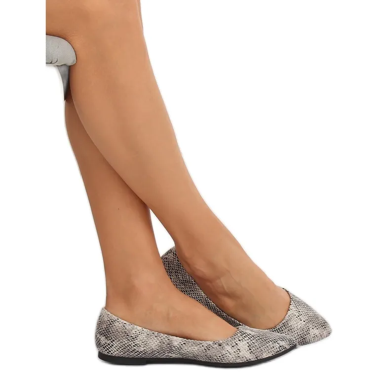 Grijze damesballerina's HH16 Snake veelkleurig