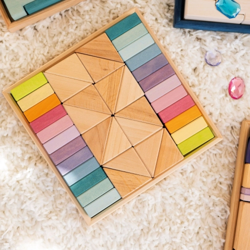 GRIMM'S BOUWBLOKKEN PASTEL DUO  40ST