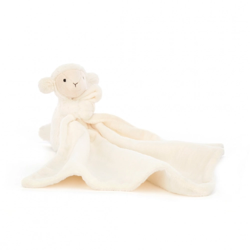 jellycat knuffeldoek bashful lammetje - 34 cm 