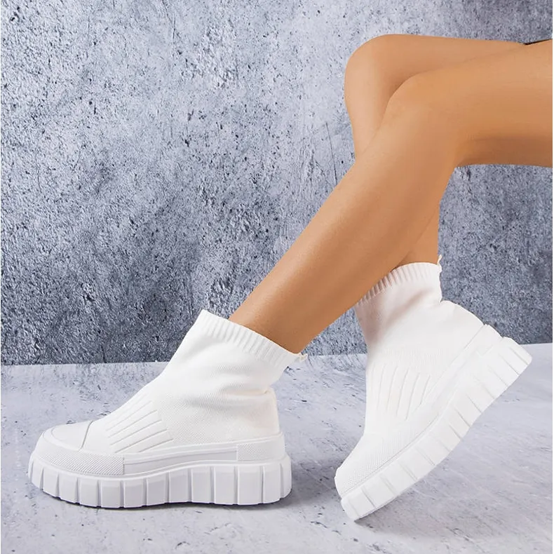 PA1 Searlait witte sokkensneakers