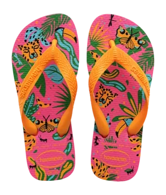 Slipper Havaianas Kids Top Fashion Pink Flux/Pop Yellow