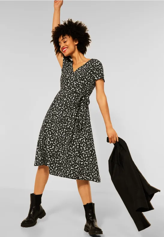 Street One Jurk met print in wikkellook